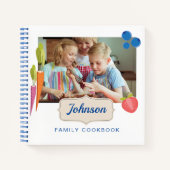 家族パーソナライズされたの料理本（写真を追加） ノートブック (正面)