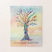 家族パーソナライズされたの木 ジグソーパズル (縦)