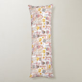 家族パーソナライズされたの秋の水彩 ボディピロー (裏面 (縦))