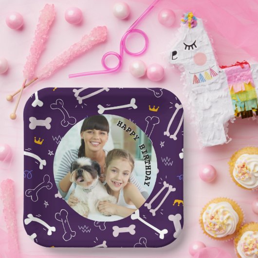 家族パーソナライズされたの誕生日 ペーパープレート (パーティー)