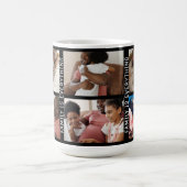 家族パーソナライズされたは全て6 Photo Collage コーヒーマグカップ (中央)