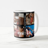 家族パーソナライズされたは全て6 Photo Collage コーヒーマグカップ (正面右)