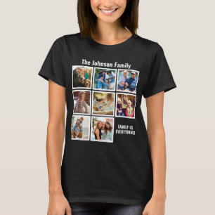 家族パーソナライズされたは写真のコラージュ Tシャツ