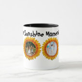 家族パーソナライズされたひまわり写真/文字マグカップ マグカップ (中央)