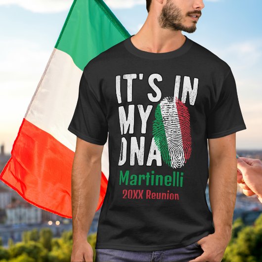 家族パーソナライズされたイタリアングループ Tシャツ