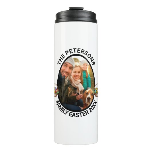 家族パーソナライズされたイースターフォト卵バスケット タンブラー (正面)