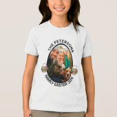 家族パーソナライズされたイースターフォト卵バスケット トライブレンドＴシャツ (正面)