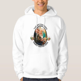 家族パーソナライズされたイースターフォト卵バスケット パーカ