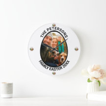 家族パーソナライズされたイースターフォト卵バスケット