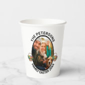 家族パーソナライズされたイースターフォト卵バスケット 紙コップ (裏面)