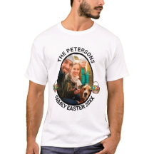 家族パーソナライズされたイースターフォト卵バスケット