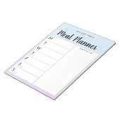 家族パーソナライズされたウィークリーミールプランナー ノートパッド (アングル)