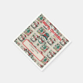 家族パーソナライズされたクリスマスお祝いランチョンマット スタンダードカクテルナプキン (角)