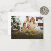 家族パーソナライズされたクリスマスカード – ホリカスタムーダ ノートカード (正面/裏面インサイチュ)