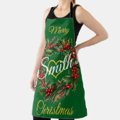家族パーソナライズされたクリスマスガーランド エプロン (インサイチュ)