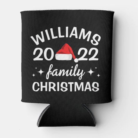 家族パーソナライズされたクリスマスクーラーボックス 缶クーラー (正面)