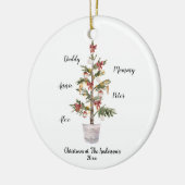 家族パーソナライズされたクリスマスツリーセラミック セラミックオーナメント (左)