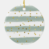 家族パーソナライズされたクリスマスツリーセラミック セラミックオーナメント (裏面)