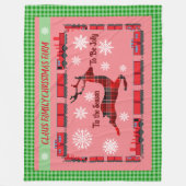 家族パーソナライズされたクリスマスファーム フリースブランケット (正面)