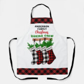 家族パーソナライズされたクリスマスベーキングクルー エプロン (正面)