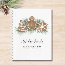 家族パーソナライズされたクリスマスレシピ手帳 ノートブック