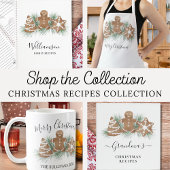 家族パーソナライズされたクリスマスレシピ手帳 ノートブック