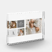 家族パーソナライズされたコラージュ フォトブロック (左)