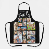 家族パーソナライズされたシェフ19フォトコラージュカスタム エプロン (正面)
