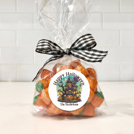 家族パーソナライズされたステッカー – ハ幽霊のよく出るウス ラウンドシール