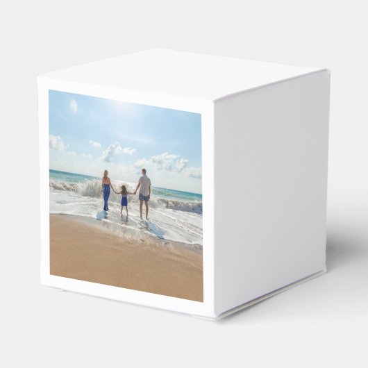 家族パーソナライズされたビーチ写真と文字 フェイバーボックス (裏面サイド)