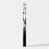 家族パーソナライズされたフォトブラック抽象芸術 iPhoneケース (左側面)