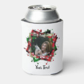 家族パーソナライズされたペット写真クリスマス 缶クーラー (缶裏面)