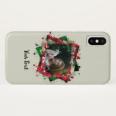 家族パーソナライズされたペット写真クリスマス Case-Mate iPhoneケース (裏面(横))