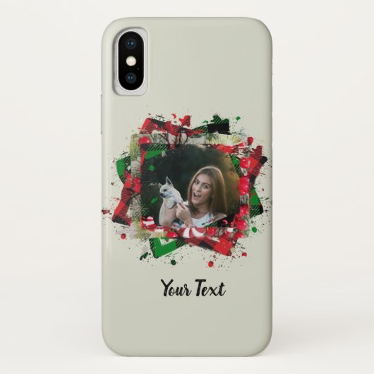 家族パーソナライズされたペット写真クリスマス Case-Mate iPhoneケース (裏面)