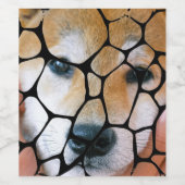 家族パーソナライズされたペット写真ヒョウ ワインラベル (シングルラベル)