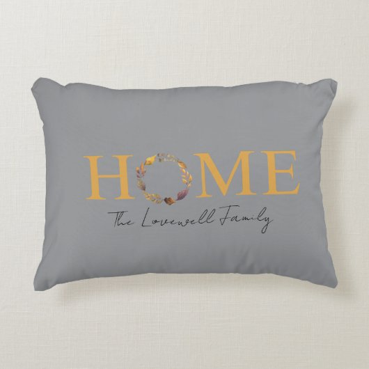 「家族パーソナライズされたホームとリースデザイン アクセントクッション (正面)