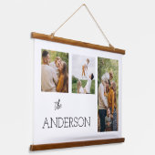 家族パーソナライズされたポートレート写真写真 吊り下げ型タペストリー (傾斜あり)