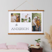 家族パーソナライズされたポートレート写真写真 吊り下げ型タペストリー (寝室)