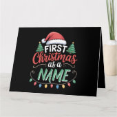 家族パーソナライズされたマッチングとしての初めてのクリスマス カード (正面)