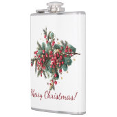 家族パーソナライズされたメリークリスマスデザイン フラスク (左)
