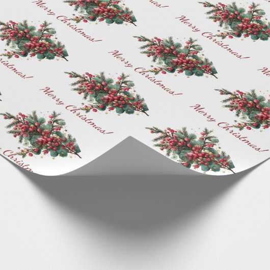 家族パーソナライズされたメリークリスマスデザイン ラッピングペーパー (角)