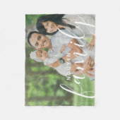 家族パーソナライズされたモノグラムとカスタム写真 フリースブランケット (正面)