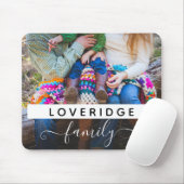 家族パーソナライズされたモノグラム姓カスタム写真 マウスパッド (マウス)