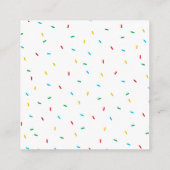 家族パーソナライズされたレインボーフラストレイズギフト エンクロージャーカード (裏面)