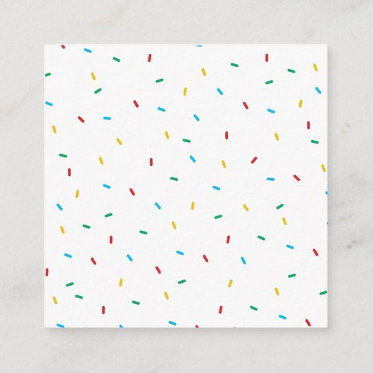 家族パーソナライズされたレインボーフラストレイズギフト エンクロージャーカード (裏面)