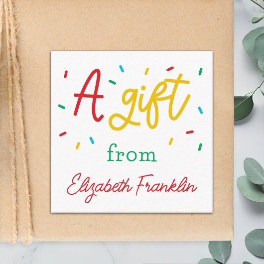 家族パーソナライズされたレインボーフラストレイズギフト エンクロージャーカード