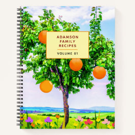 家族パーソナライズされたレシピ書。 | オレンジツリー ノートブック