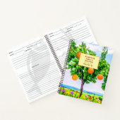 家族パーソナライズされたレシピ書。 | オレンジツリー ノートブック (内部)