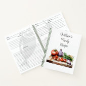 家族パーソナライズされたレシピ書 ノートブック (内部)