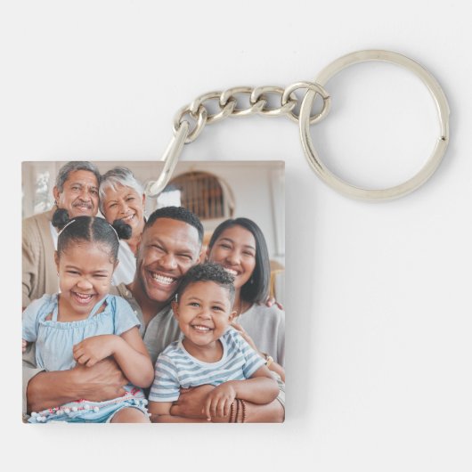 家族パーソナライズされた両面2枚 キーホルダー (裏面)